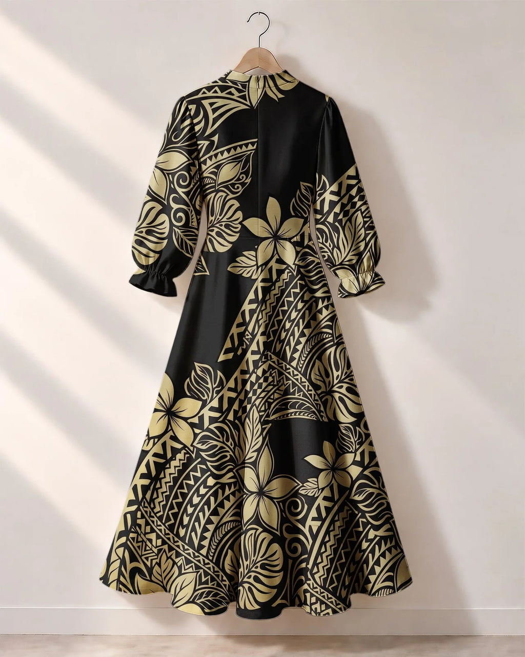 "Pualani" Long Puff Sleeve Dress
