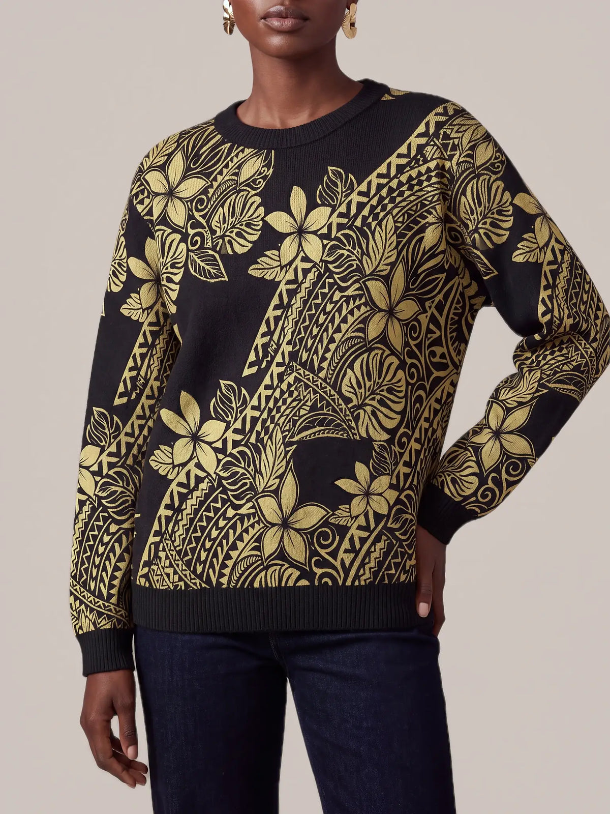 "Pualani" Sweatshirt — styled view on model