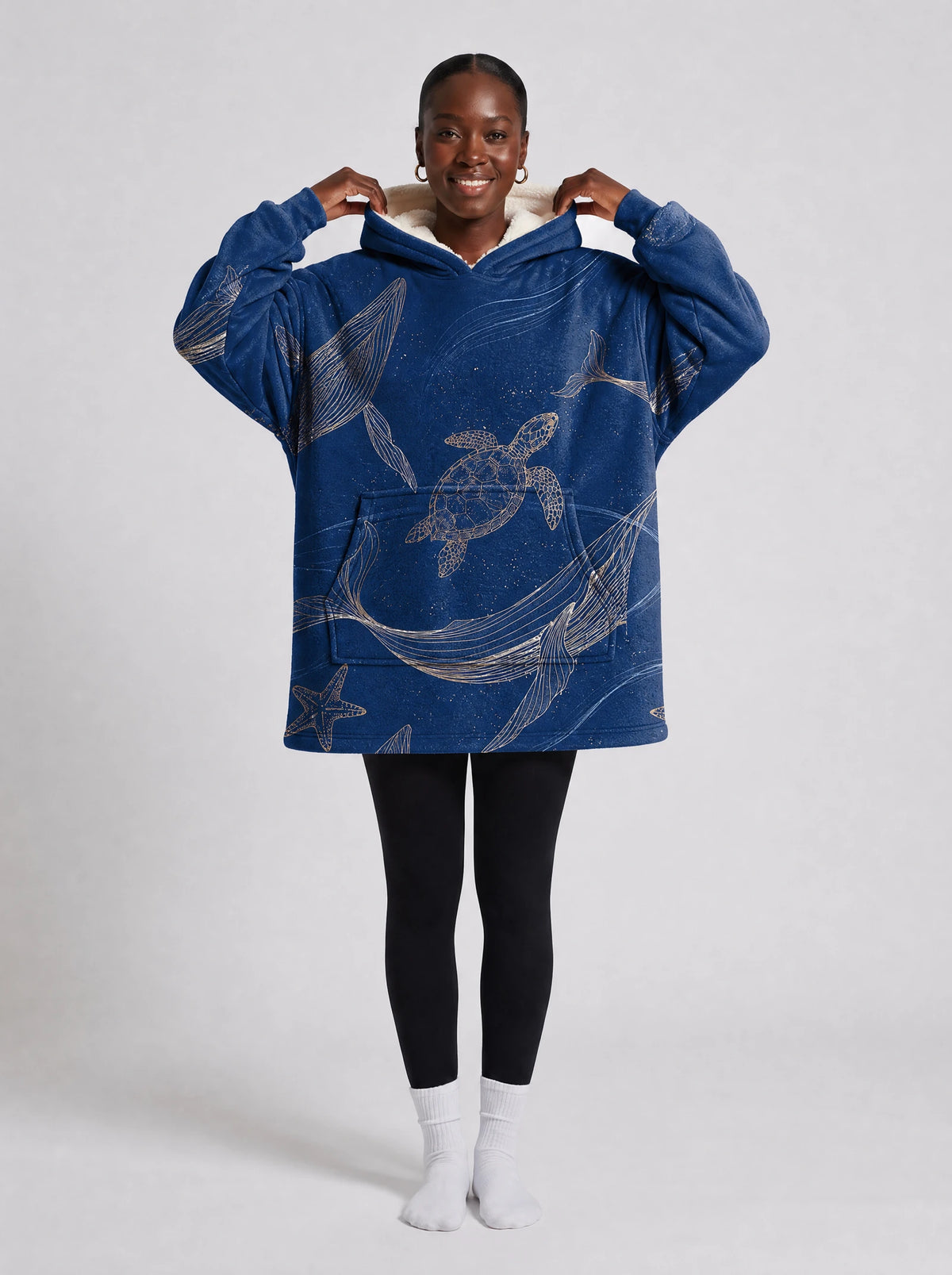 "Pwani" Blanket Hoodie — front