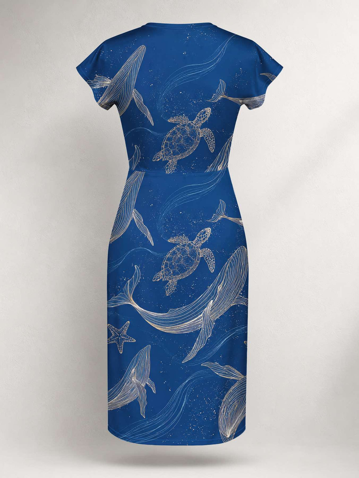 "Pwani" Cap Sleeve Midi Dress