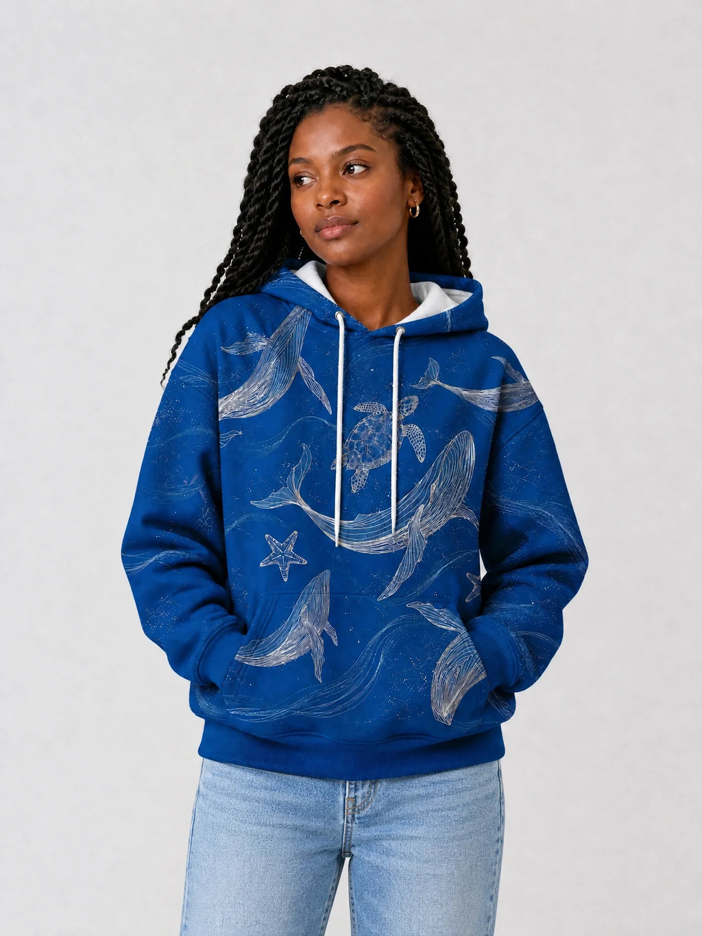 "Pwani" Hoodie — front view on model