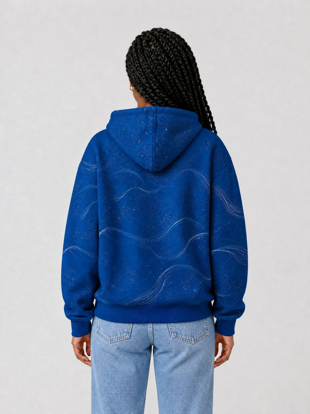 "Pwani" Hoodie — back view on model