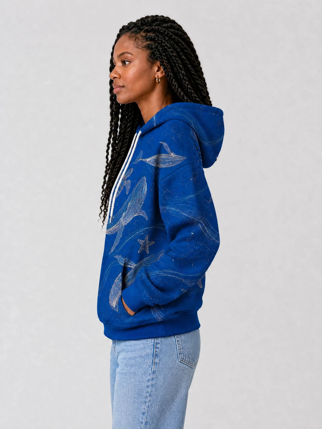 "Pwani" Hoodie — side view on model