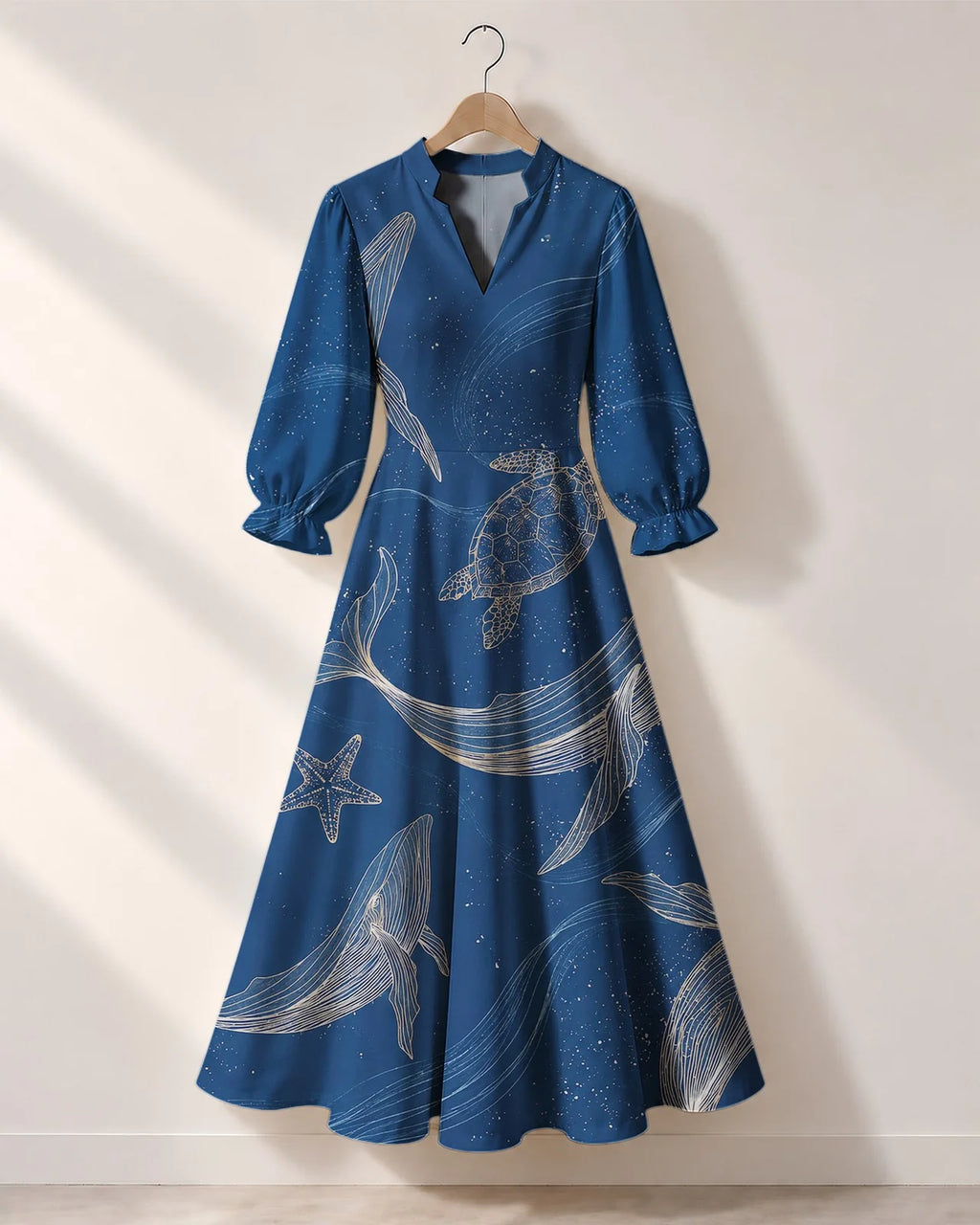 "Pwani" Long Puff Sleeve Dress