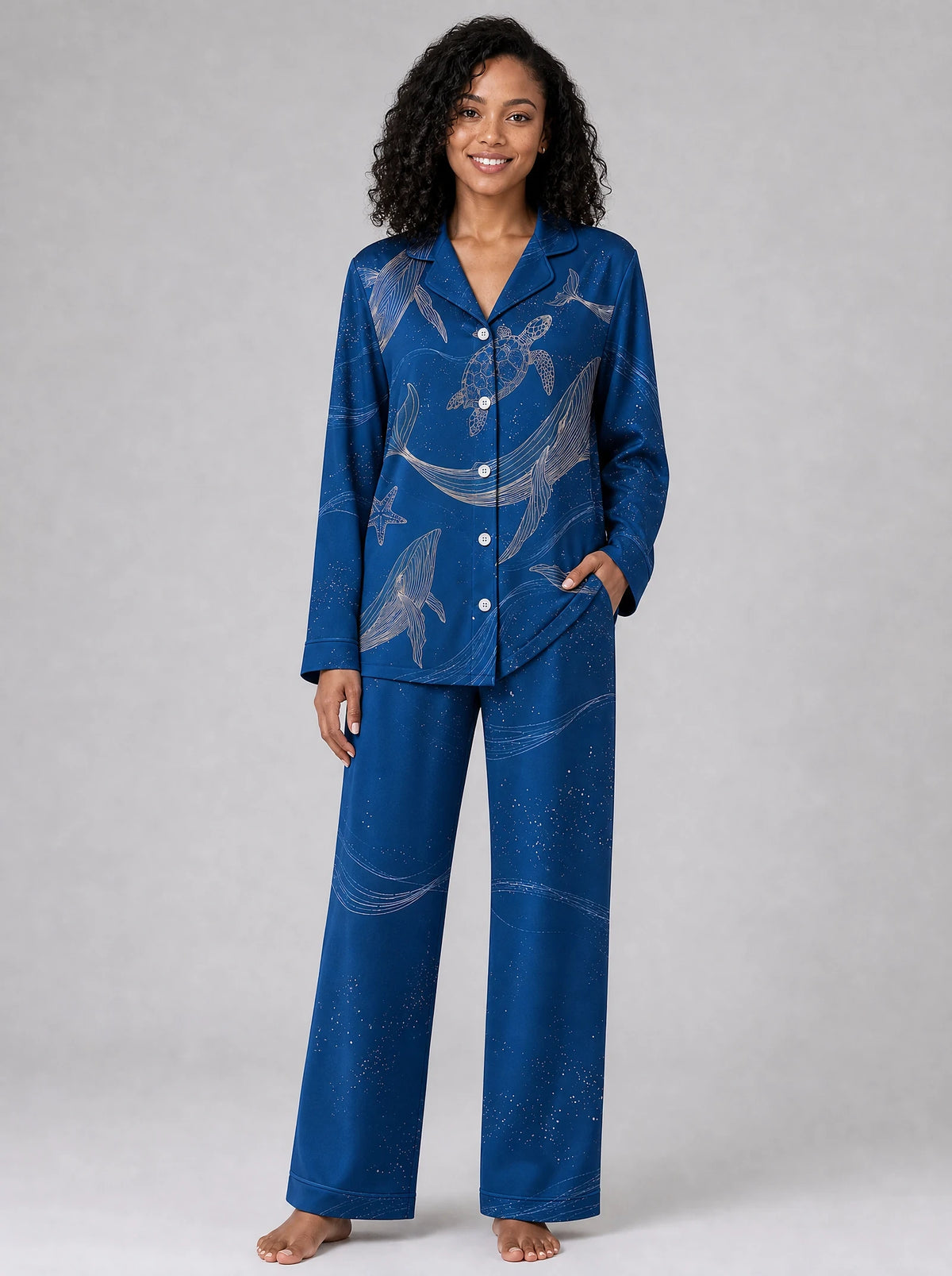 "Pwani" Pajama Set — front view on model