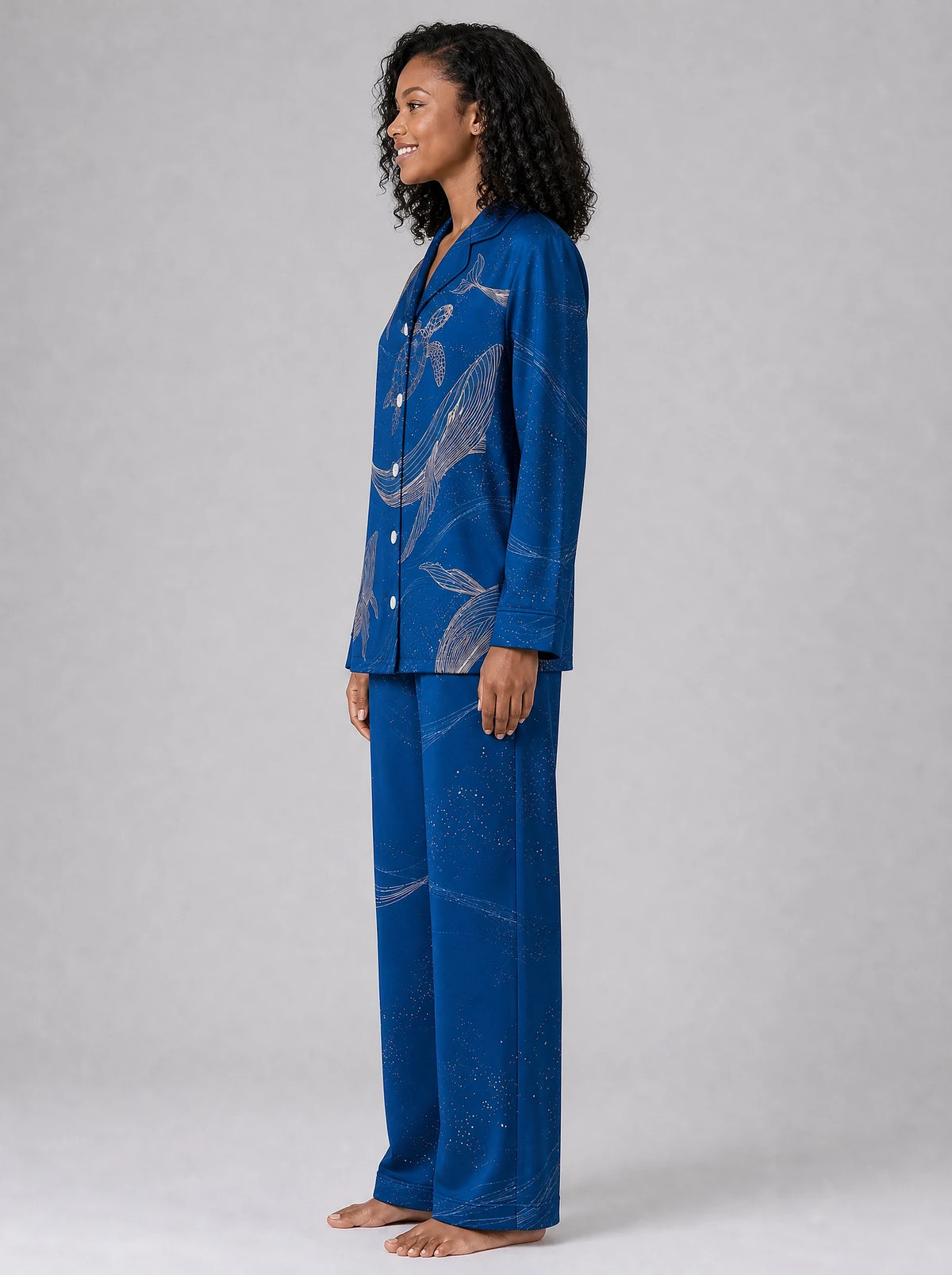 "Pwani" Pajama Set — side view on model