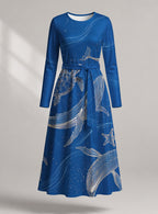 "Pwani" Viscose Midi Dress — front view