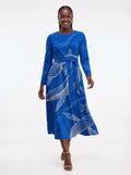 "Pwani" Long Sleeve Midaxi Dress