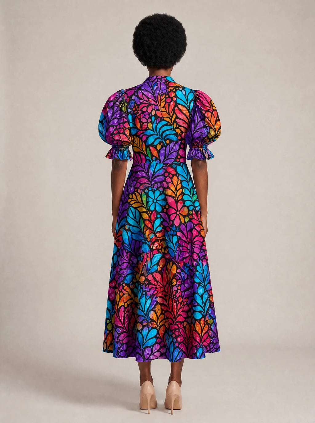 "Rangi" Puff Sleeve Dress