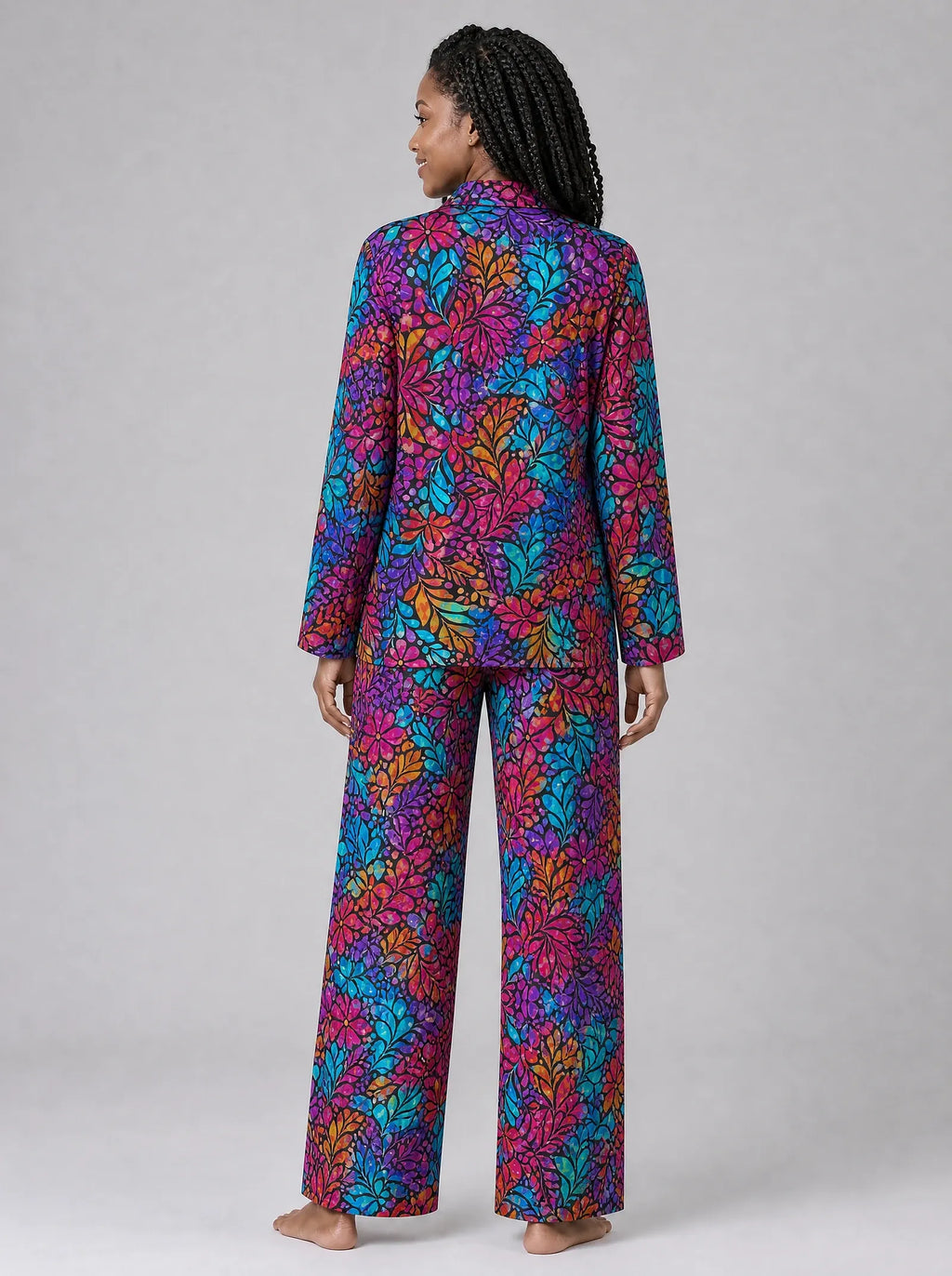 "Rangi" Pajama Set — back view on model