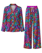 "Rangi" Pajama Set — flat lay of the shirt and pants