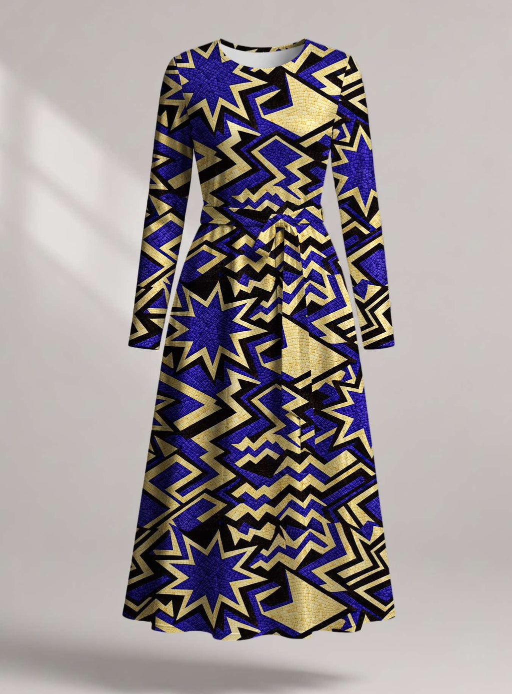 "Royal Blue Sheba" Viscose Midi Dress Promo