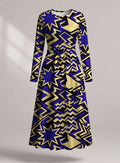 "Royal Blue Sheba" Viscose Midi Dress Promo
