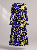 "Royal Blue Sheba" Viscose Midi Dress Promo