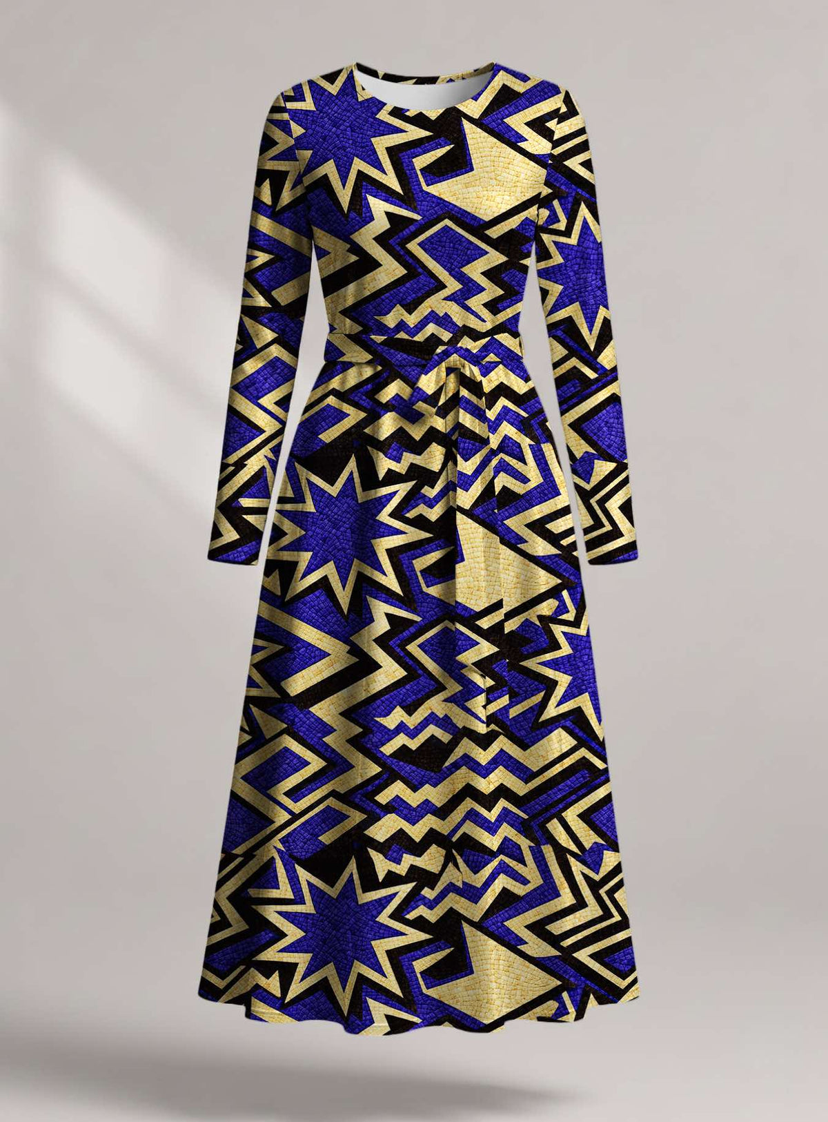 "Royal Blue Sheba" Viscose Midi Dress Promo