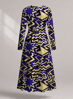 "Royal Blue Sheba" Viscose Midi Dress Promo