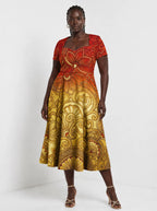 "Rubi" Sweetheart Midi Dress