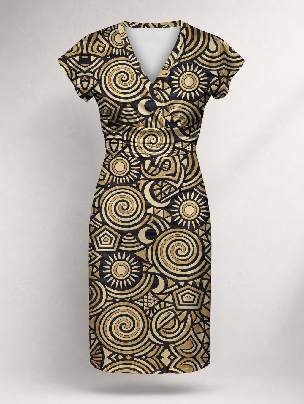 "Sahara" Cap Sleeve Midi Dress
