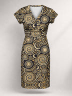 "Sahara" Cap Sleeve Midi Dress