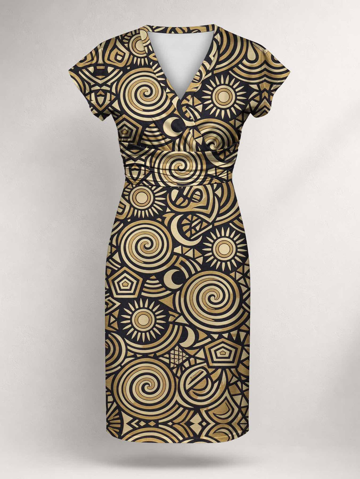 "Sahara" Cap Sleeve Midi Dress
