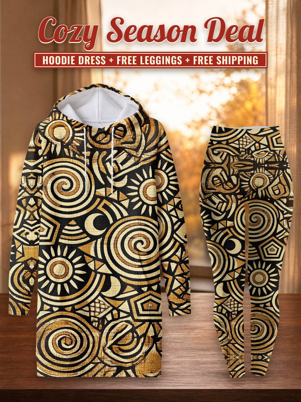 Sahara Hoodie Dress & Leggings Deal – Cozy Season Deal: hoodie dress + free leggings + free shipping