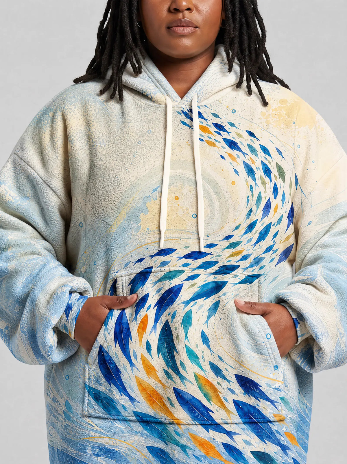 "Samaki" Blanket Hoodie — full body