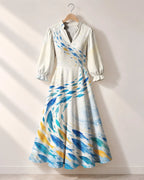 "Samaki" Long Puff Sleeve Dress