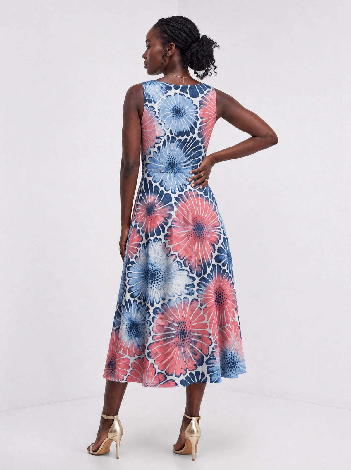 "Samawati" Corset Dress — back view on model
