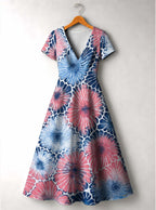 "Samawati" Short Sleeve Maxi Dress