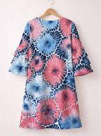 "Samawati" Stacked Ruffle Sleeve Dress