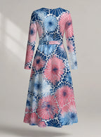 "Samawati" Long Sleeve Midaxi Dress