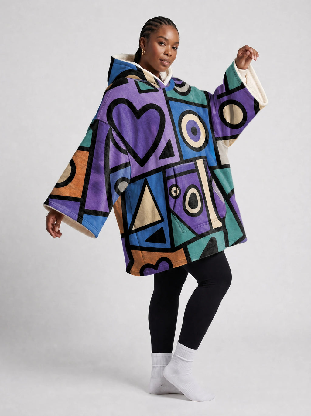 "Sanaa" Blanket Hoodie — front