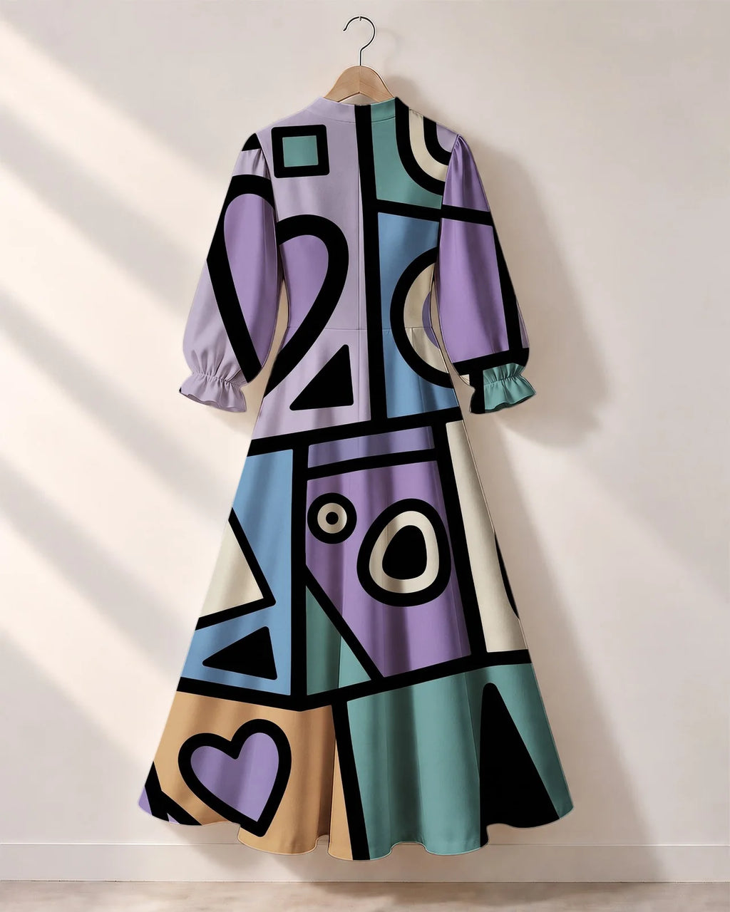 "Sanaa" Long Puff Sleeve Dress