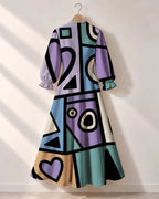 "Sanaa" Long Puff Sleeve Dress