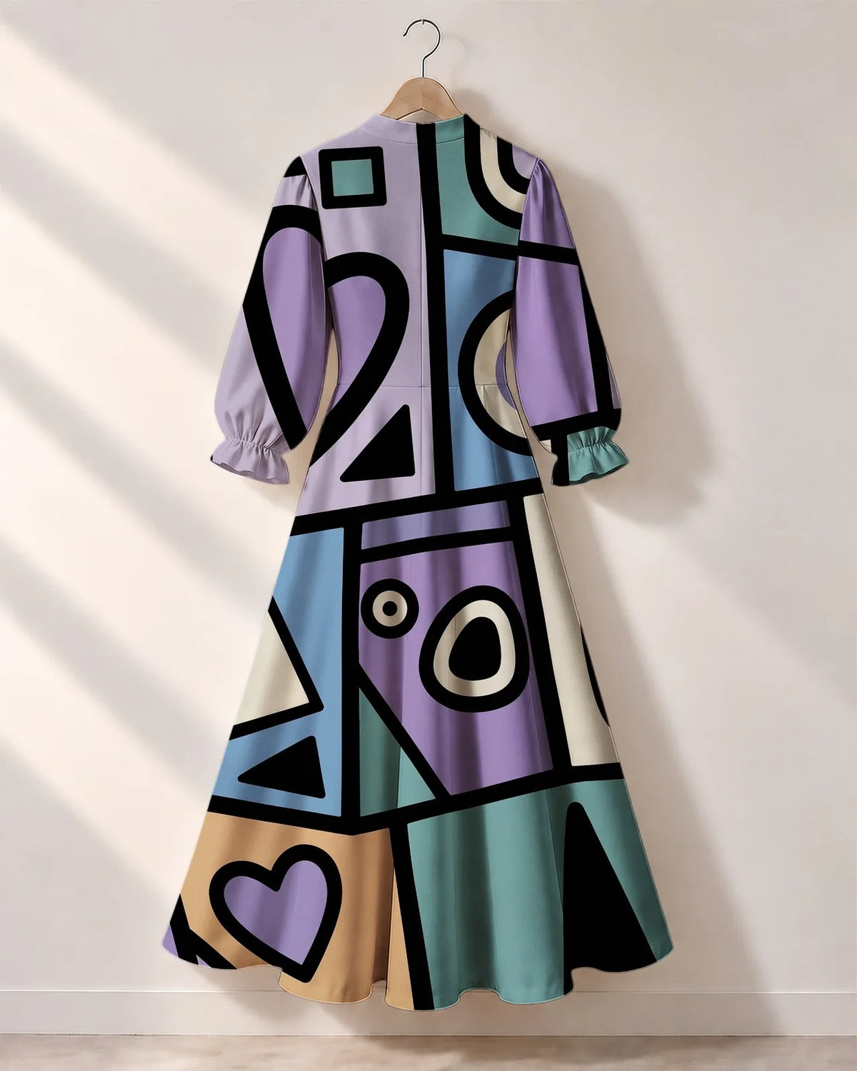 "Sanaa" Long Puff Sleeve Dress