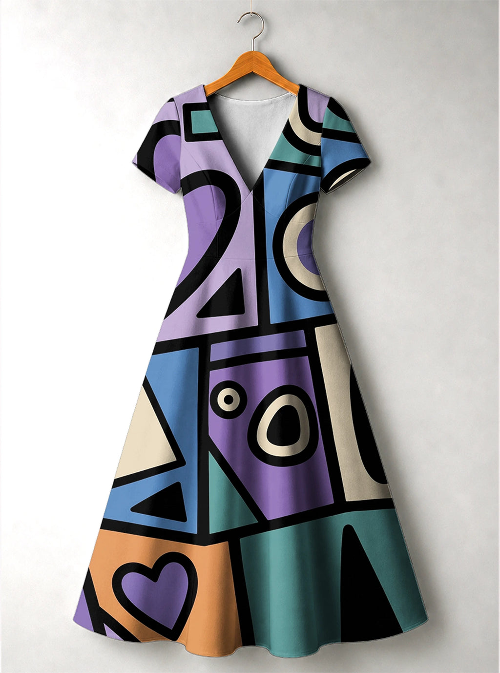 "Sanaa" Short Sleeve Maxi Dress