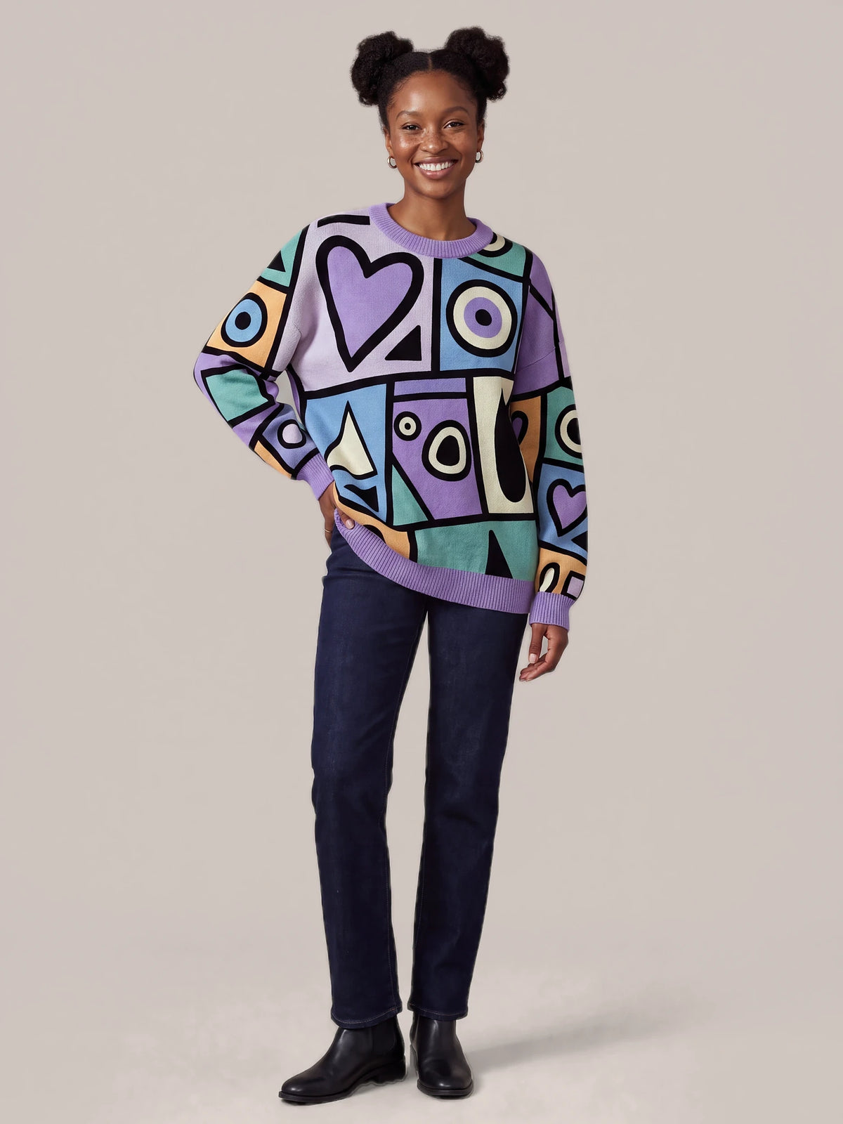 "Sanaa" Sweatshirt — front view on model