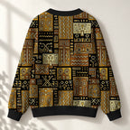 "Sankofa" Knitted Cardigan — back view