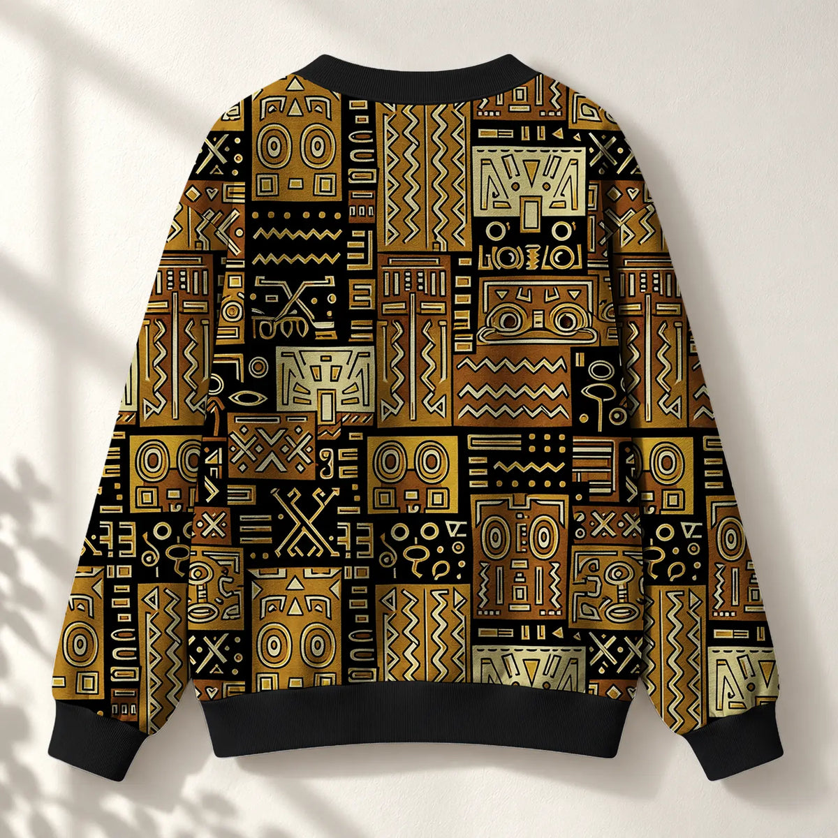 "Sankofa" Knitted Cardigan — back view
