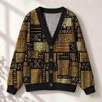"Sankofa" Knitted Cardigan — front view
