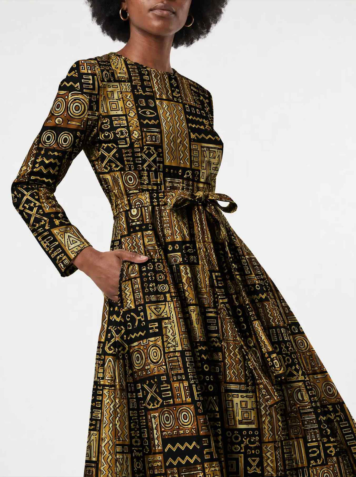 "Sankofa" Viscose Midi Dress Promo