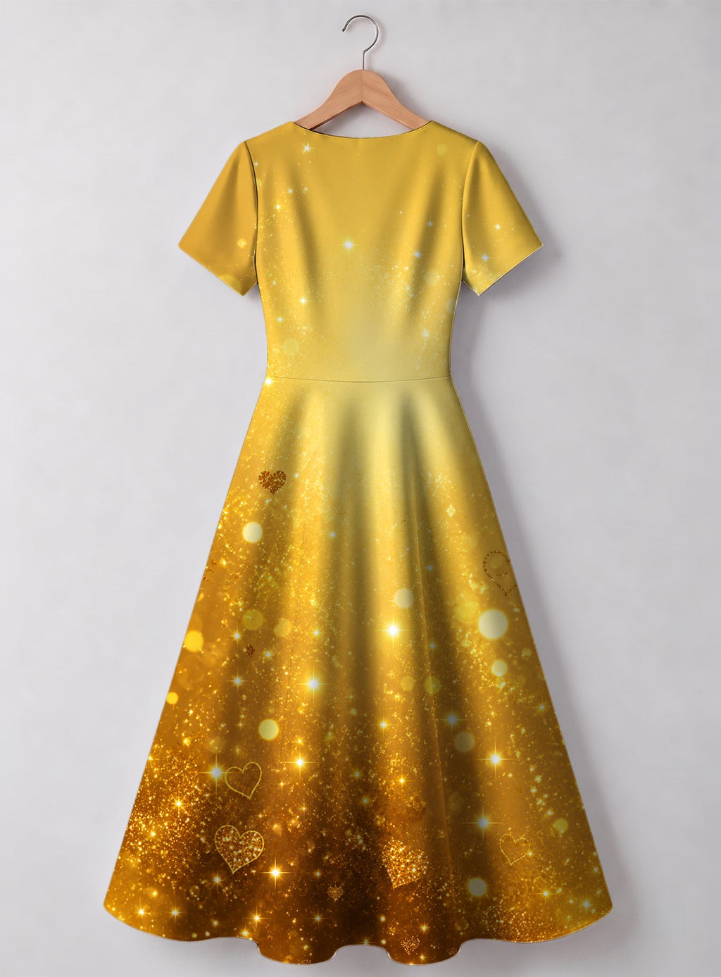 "September Best Life" V Neck Midi Dress