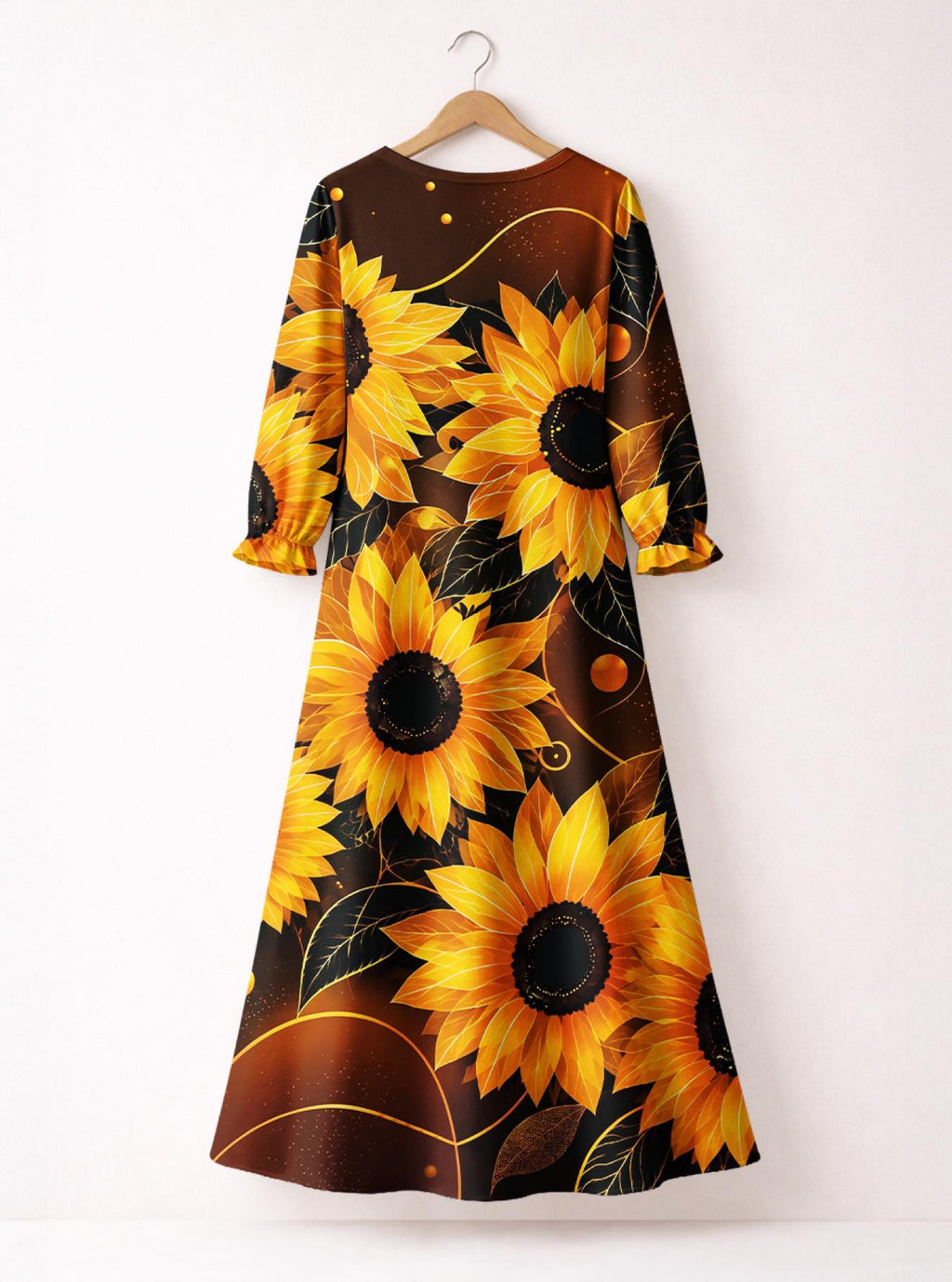 "September Born Queen" Long Sleeve Maxi Dress