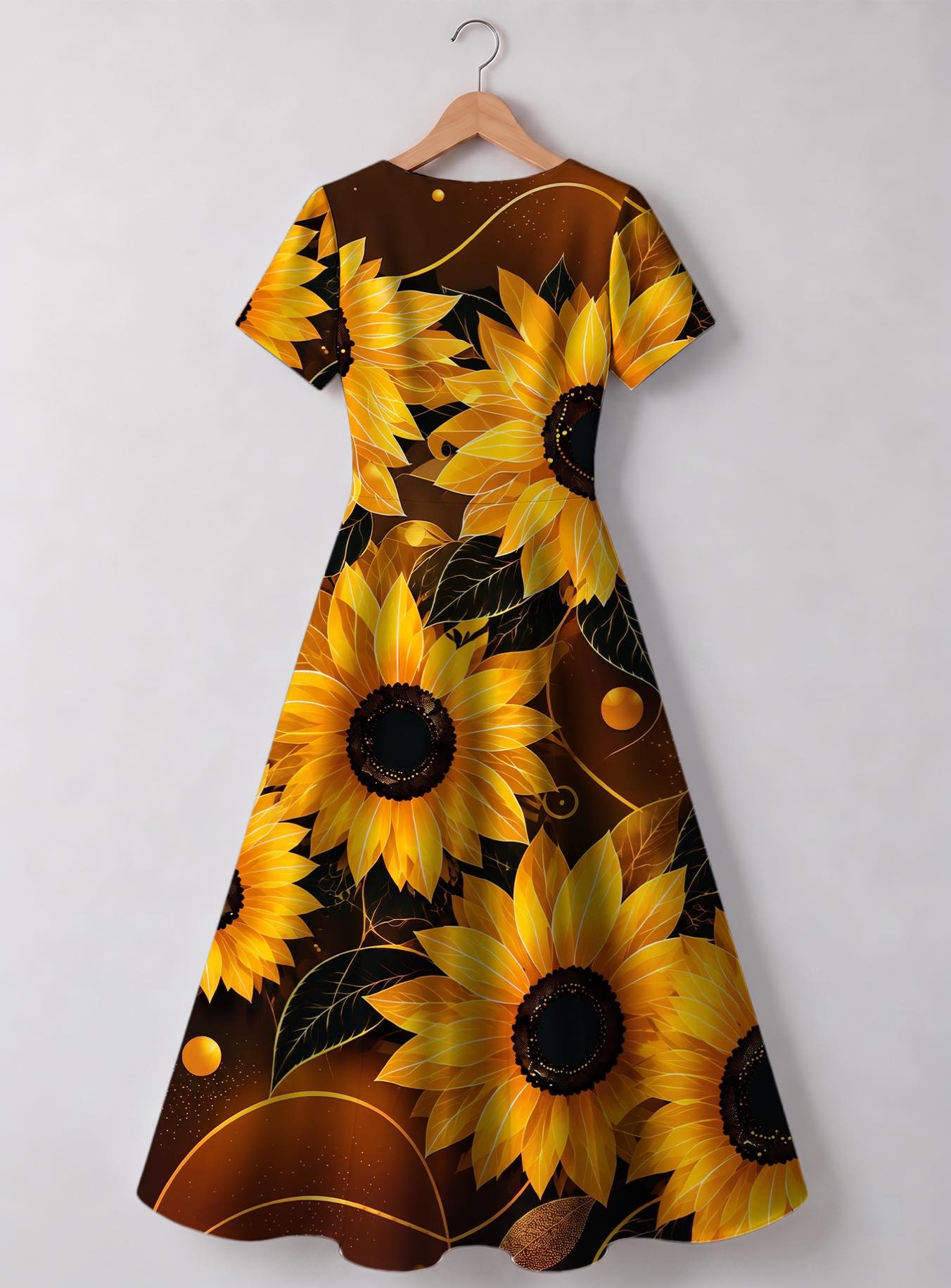 "September Born Queen" V Neck Midi Dress