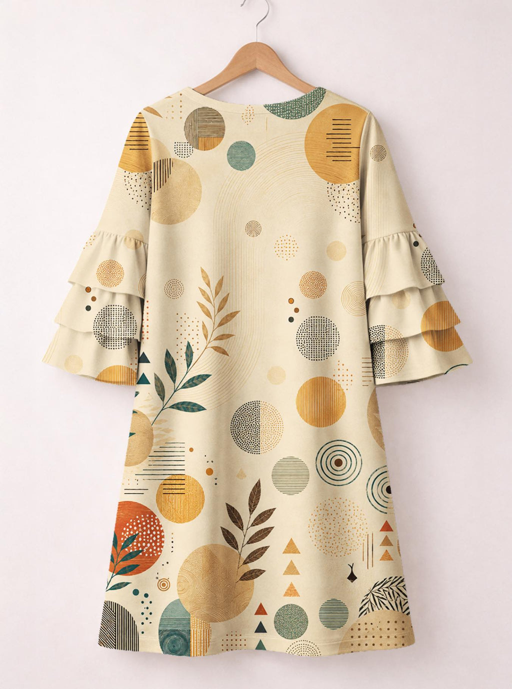 "September Queen" Stacked Ruffle Sleeve Dress