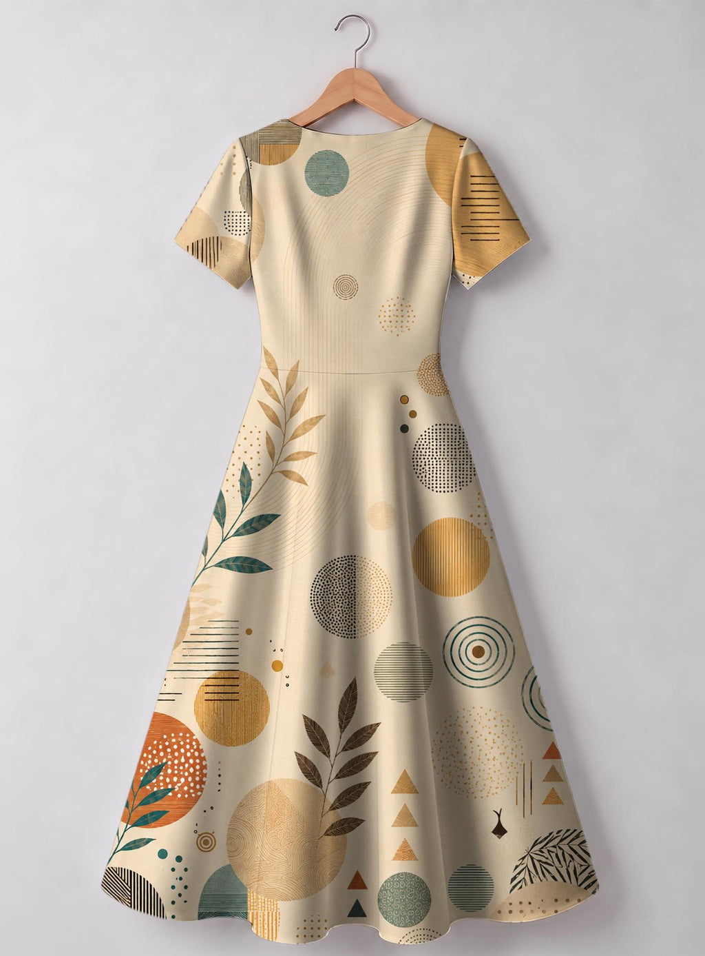 "September Queen" V Neck Midi Dress