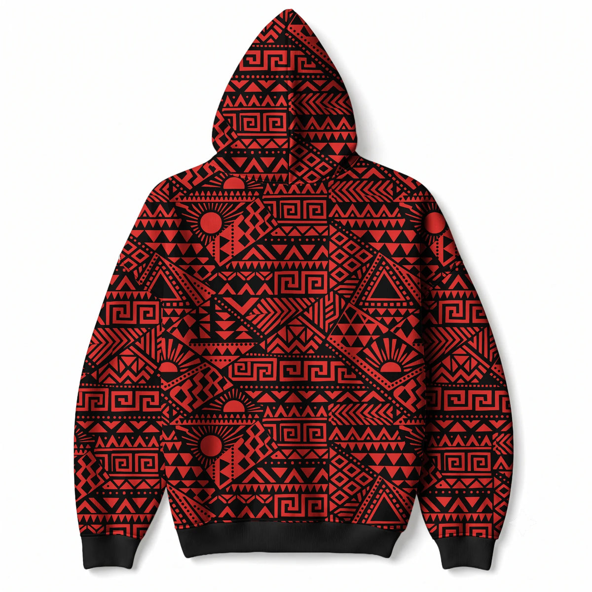 "Shaka" Burgundy Hoodie — back flat