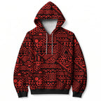 "Shaka" Burgundy Hoodie — front flat