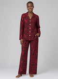 "Shaka" Burgundy Pajama Set