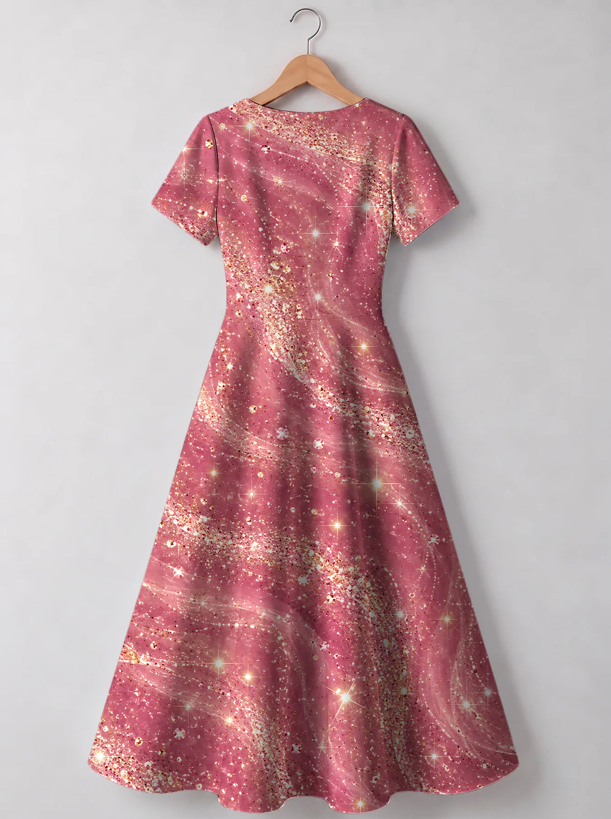 "Shamsi" Sweetheart Midi Dress — back view